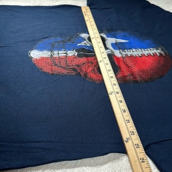 Texan Skull Tee T-Shirt size XL Navy Red NWOT New Without Tags - Picture 6 of 16